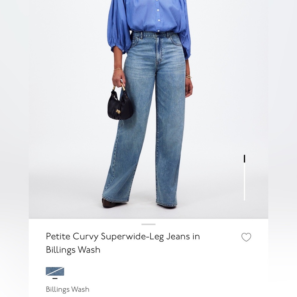 Madewell Petite curvy super wide leg jeans